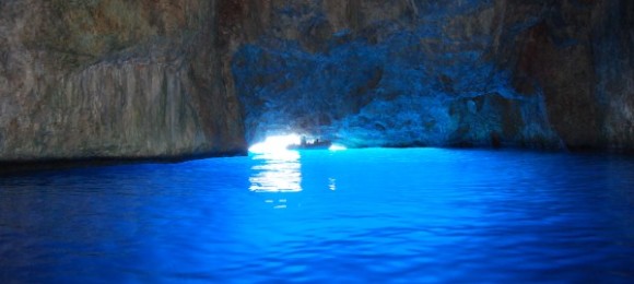 The Blue Cave (also known as Cave of Parasta or Fokiali)